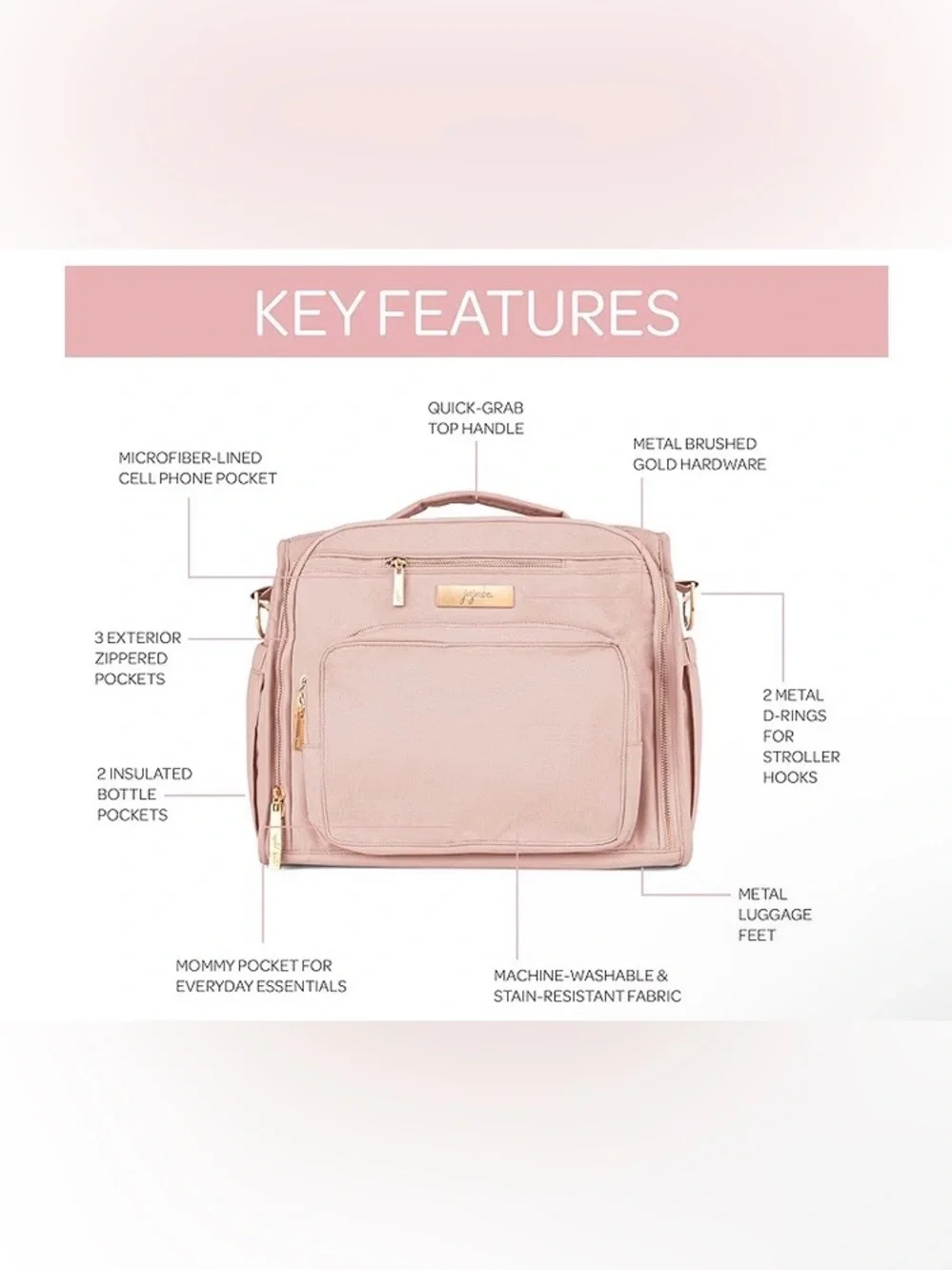 JuJuBe convertable Diaper Backpack / Messenger Bag